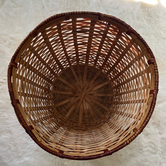 Boho Vintage Rattan Wicker Plant Basket - Picture 3 of 6